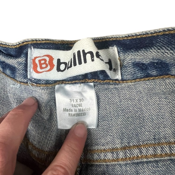 Vintage 90s Bullhead Men’s Loose Fit medium wash jeans SZ 31 X 30 - Picture 5 of 8